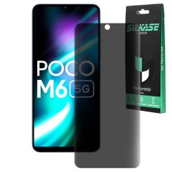 Folie privacy mata SILKASE pentru Xiaomi Poco M6, protectie ecran, silicon