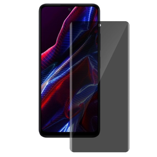 Folie privacy SILKASE pentru Xiaomi Poco X5, protectie ecran, silicon (Poco X5, F5725) by www.silkase.ro