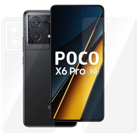 Set 2 folii SILKASE pentru Xiaomi Poco X6 Pro, protectie telefon, silicon regenerabil (SILKASE, Set Folii Lucioase) by www.silkase.ro Set 2 folii SILKASE pentru Xiaomi Poco X6 Pro, protectie telefon, silicon regenerabil (Poco X6 Pro, F6527) by www.silkase.ro