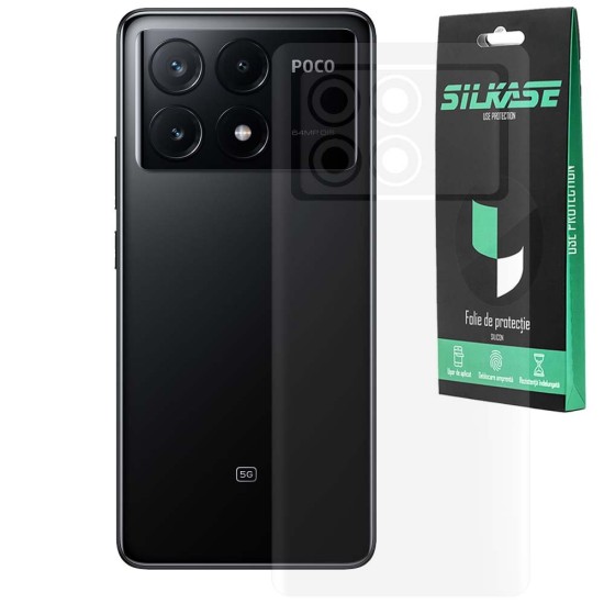 Folie spate mata SILKASE pentru Xiaomi Poco X6 Pro, protectie spate, silicon (Poco X6 Pro, F6529) by www.silkase.ro