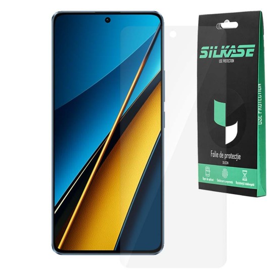 Folie SILKASE pentru Xiaomi Poco X6, protectie ecran, silicon regenerabil (Poco X6, F6517) by www.silkase.ro