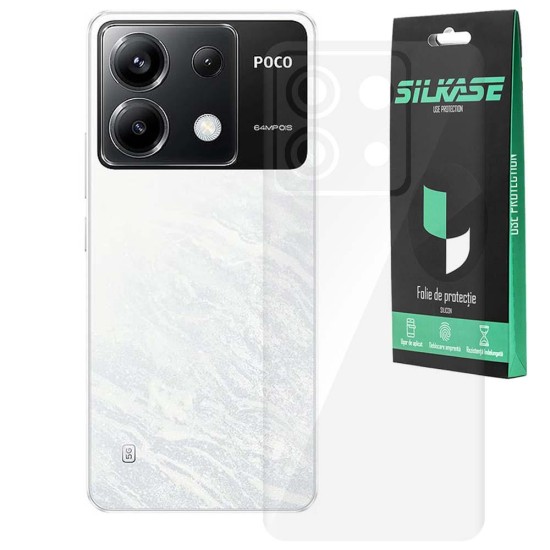 Folie spate SILKASE pentru Xiaomi Poco X6, protectie spate, silicon regenerabil (SILKASE, Folie Silicon Spate Lucioasa) by www.silkase.ro Folie spate SILKASE pentru Xiaomi Poco X6, protectie spate, silicon regenerabil (Poco X6, F6518) by www.silkase.ro