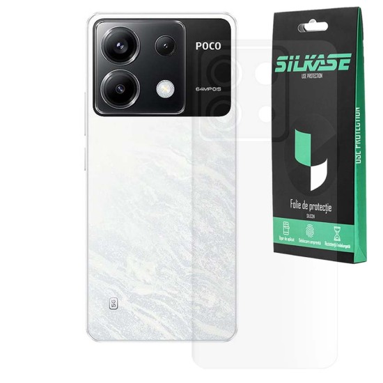 Folie spate mata SILKASE pentru Xiaomi Poco X6, protectie spate, silicon (Poco X6, F6521) by www.silkase.ro