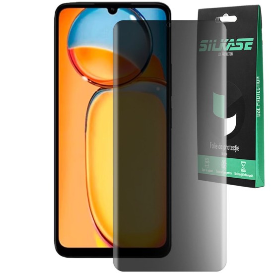 Folie privacy mata SILKASE pentru Xiaomi Redmi 13C, protectie ecran, silicon (Redmi 13C, F6379) by www.silkase.ro