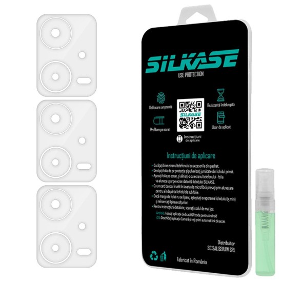 Set 3 folii SILKASE pentru Xiaomi Redmi Note 12 Pro, protectie camera foto, silicon regenerabil (SILKASE, Folii Silicon Camera) by www.silkase.ro Set 3 folii SILKASE pentru Xiaomi Redmi Note 12 Pro, protectie camera foto, silicon regenerabil (Redmi Note 12 Pro, C0484) by www.silkase.ro