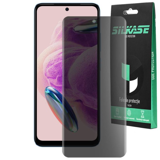 Folie privacy mata SILKASE pentru Xiaomi Redmi Note 12S protectie ecran silicon (Redmi Note 12S, F5974) by www.silkase.ro
