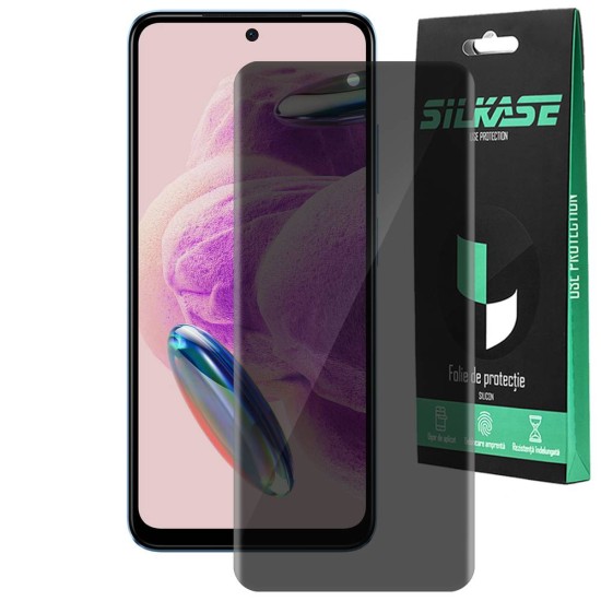 Folie privacy SILKASE pentru Xiaomi Redmi Note 12S protectie ecran silicon (Redmi Note 12S, F5973) by www.silkase.ro