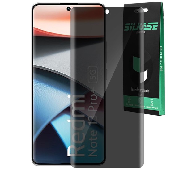 Folie privacy SILKASE pentru Xiaomi Redmi Note 13 Pro Plus, protectie ecran, silicon (Redmi Note 13 Pro+, F6468) by www.silkase.ro