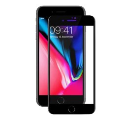 Folie sticla compatibila cu iPhone 8Plus, SILKASE, FullGlue, FullCover, tempered glass 9H, negru Folie sticla compatibila cu iPhone 8Plus, SILKASE, FullGlue, FullCover, tempered glass 9H, negru