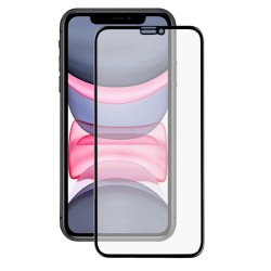 Folie sticla mata, iPhone 11, SLR, FullGlue, FullCover matte, tempered glass 9H, negru Folie sticla mata, iPhone 11, SLR, FullGlue, FullCover matte, tempered glass 9H, negru