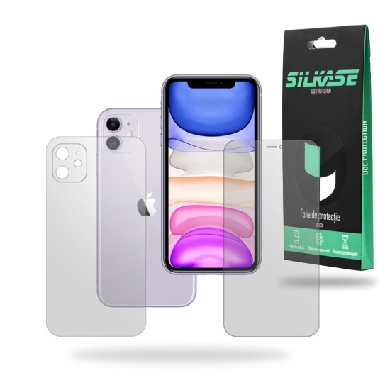 Set 2 folii mate SILKASE pentru iPhone 11, protectie telefon, silicon regenerabil (SILKASE, iPhone 11) by www.silkase.ro Set 2 folii mate SILKASE pentru iPhone 11, protectie telefon, silicon regenerabil (iPhone 11, F2618) by www.silkase.ro