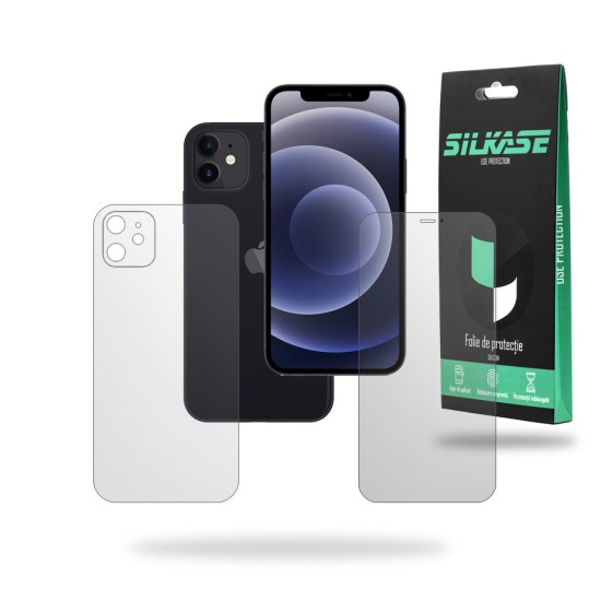 Set 2 folii mate SILKASE pentru iPhone 12, protectie telefon, silicon regenerabil (SILKASE, iPhone 12) by www.silkase.ro Set 2 folii mate SILKASE pentru iPhone 12, protectie telefon, silicon regenerabil (iPhone 12, F2621) by www.silkase.ro