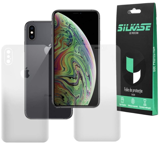 Set 2 folii mate SILKASE pentru iPhone XS, protectie telefon, silicon regenerabil (iPhone X, F2626) by www.silkase.ro