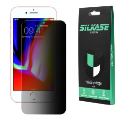 Folie silicon privacy SILKASE pentru iPhone SE 2, FullGlue, FullCover, 10H, negru