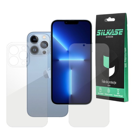 Set 2 folii SILKASE pentru iPhone 13 Pro, protectie telefon, silicon regenerabil (SILKASE, iPhone 13 Pro) by www.silkase.ro Set 2 folii SILKASE pentru iPhone 13 Pro, protectie telefon, silicon regenerabil (iPhone 13 Pro, F3092) by www.silkase.ro