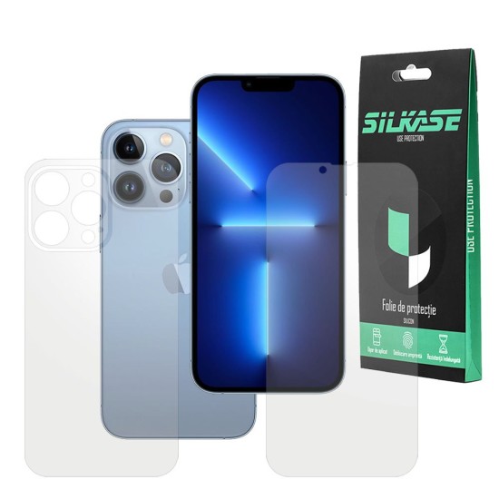 Set 2 folii mate SILKASE pentru iPhone 13 Pro, protectie telefon, silicon regenerabil (SILKASE, iPhone 13 Pro) by www.silkase.ro Set 2 folii mate SILKASE pentru iPhone 13 Pro, protectie telefon, silicon regenerabil (iPhone 13 Pro, F3128) by www.silkase.ro