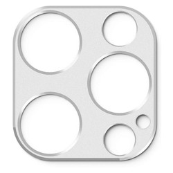 Folie camera Aluminiu SILKASE pentru iPhone 12 Pro, FullGlue, argintiu