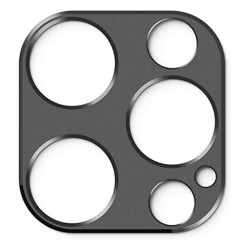 Folie camera Aluminiu SILKASE pentru iPhone 12 Pro Max, FullGlue, negru