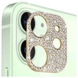 Folie camera SILKASE Crystal pentru iPhone 12 Mini, FullGlue, auriu