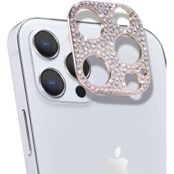 Folie camera SILKASE Crystal pentru iPhone 12 Pro, FullGlue, rose gold