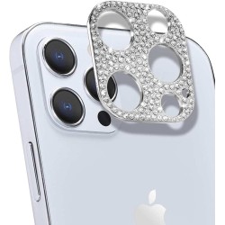 Folie camera SILKASE Crystal pentru iPhone 12 Pro Max, FullGlue, argintiu