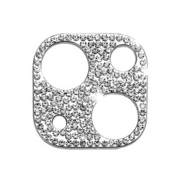 Rama protectie camera SILKASE Crystal pentru iPhone 13, FullGlue, argintiu Rama protectie camera SILKASE Crystal pentru iPhone 13, FullGlue, argintiu