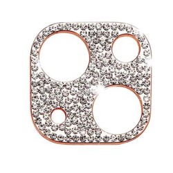 Rama protectie camera SILKASE Crystal pentru iPhone 13, FullGlue, rosegold Rama protectie camera SILKASE Crystal pentru iPhone 13, FullGlue, rosegold