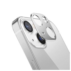 Rama protectie camera Aluminiu SILKASE pentru iPhone 13, FullGlue, argintiu Rama protectie camera Aluminiu SILKASE pentru iPhone 13, FullGlue, argintiu