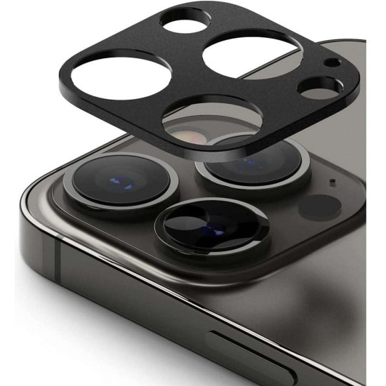 Rama protectie camera Aluminiu SILKASE pentru iPhone 13 Pro, FullGlue, negru (iPhone 13 Pro, P0052) by www.silkase.ro