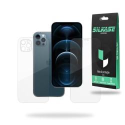 Set folii SILKASE pentru iPhone 12 Pro, protectie ecran, spate, silicon regenerabil