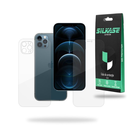 Set folii SILKASE pentru iPhone 12 Pro, protectie ecran, spate, silicon regenerabil (SILKASE, iPhone 12 Pro) by www.silkase.ro Set folii SILKASE pentru iPhone 12 Pro, protectie ecran, spate, silicon regenerabil (iPhone 12 Pro, F0441) by www.silkase.ro