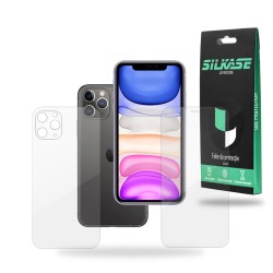 Set folii SILKASE, pentru iPhone 11 Pro, SILKASE, protectie ecran, spate, silicon regenerabil