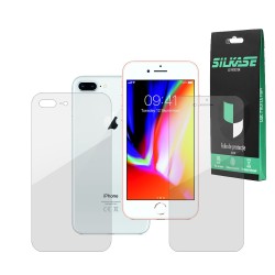 Set folii SILKASE, pentru iPhone 8 Plus, protectie ecran, spate, silicon regenerabil