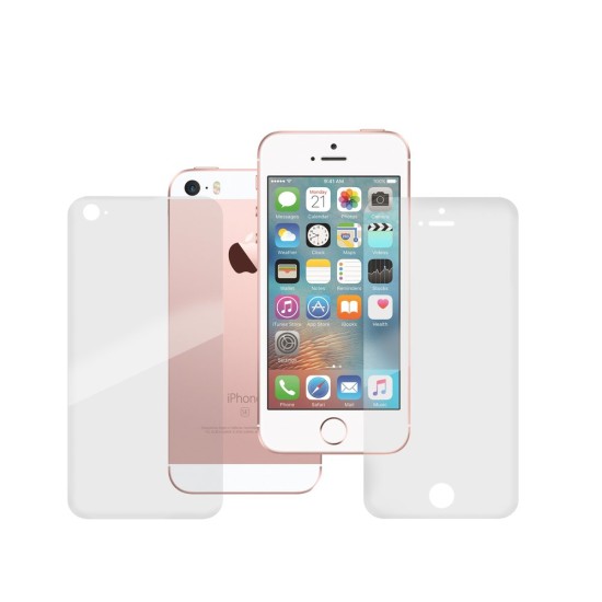 Set folii SILKASE, pentru iPhone SE, protectie ecran, spate, silicon regenerabil (SILKASE, iPhone 5/5S/SE) by www.silkase.ro Set folii SILKASE, pentru iPhone SE, protectie ecran, spate, silicon regenerabil (iPhone 5/5S/SE, F0456) by www.silkase.ro