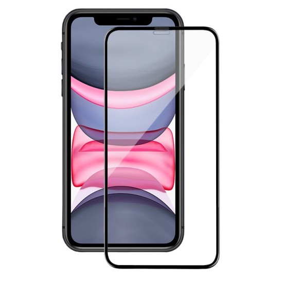 Folie sticla iPhone 11, SLR, FullGlue, FullCover, tempered glass 9H, negru (SILKASE, iPhone 11) by www.silkase.ro Folie sticla iPhone 11, SLR, FullGlue, FullCover, tempered glass 9H, negru (iPhone 11, F1290) by www.silkase.ro