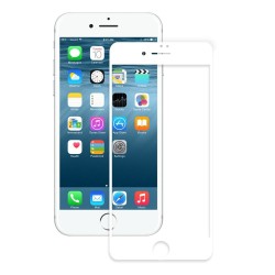Folie sticla compatibila cu iPhone 8, SILKASE, FullGlue, FullCover, tempered glass 9H, alb