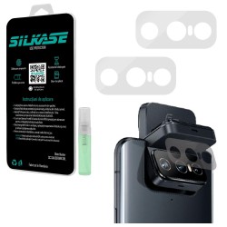Set folii SILKASE pentru Asus Zenfone 8 Flip, 3 buc, protectie camera silicon, regenerabile, antibacteriene