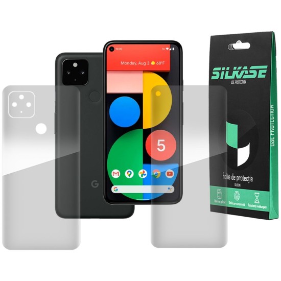 Set folii silicon pentru Google Pixel 5 , SILKASE, Gel TPU, antibacterian, regenerabila (Telefoane Google, F0565) by www.silkase.ro