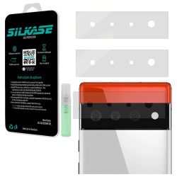 Set folii SILKASE pentru Google Pixel 6, 3 buc, protectie camera silicon, regenerabile, antibacteriene