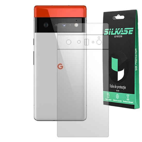 Folie mata spate SILKASE pentru Google Pixel 6 PRO, protectie spate, silicon regenerabil (Telefoane Google, F2998) by www.silkase.ro