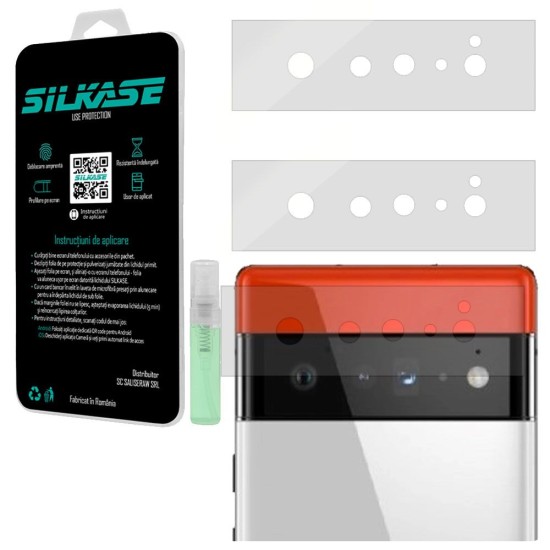 Set folii SILKASE pentru Google Pixel 6 Pro, 3 buc, protectie camera silicon, regenerabile, antibacteriene (Telefoane Google, C0208) by www.silkase.ro