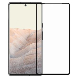 Folie sticla SILKASE pentru Google Pixel 6, FullGlue, FullCover, tempered glass 9H,negru
