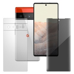 Set 2 folii mixte SILKASE pentru Google Pixel 6 Pro, ecran privacy/ spate mat, silicon regenerabil