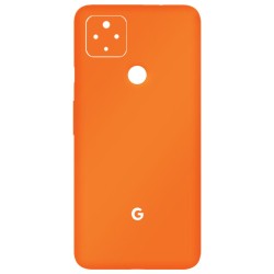 Folie Skin SILKASE pentru Google Pixel 4a 5G, portocaliu mat, protectie spate telefon