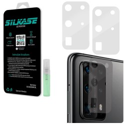 Set folii SILKASE pentru Huawei P40 Pro, 3 buc, protectie camera silicon, regenerabile, antibacteriene