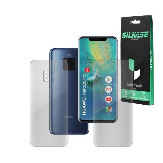 Set folii regenerabile compatibile cu Huawei Mate 20 Pro, SILKASE Mage, Gel Silicon TPU, Regenerabil fata / spate (SILKASE, Set Folii Lucioase) by www.silkase.ro Set folii regenerabile compatibile cu Huawei Mate 20 Pro, SILKASE Mage, Gel Silicon TPU, Regenerabil fata / spate (Mate 20 Pro, F0493) by www.silkase.ro