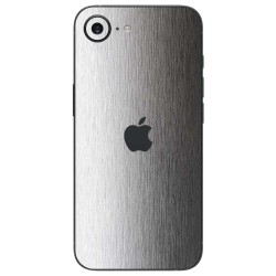 Folie skin SILKASE pentru Apple iPhone 17e, protectie spate telefon, gri deschis brushed