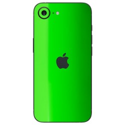 Folie skin SILKASE pentru Apple iPhone 17e, protectie spate telefon, verde neon lucios