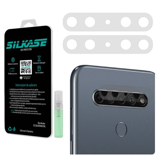 Set folii SILKASE pentru LG K51S, 3 buc, protectie camera silicon, regenerabile, antibacteriene (Set Folii Camere silicon, C0183) by www.silkase.ro
