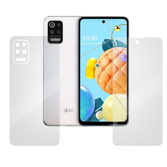 Set folii silicon pentru LG K62, SILKASE, Gel TPU, antibacterian, regenerabila (Set Folii Lucioase, F0574) by www.silkase.ro